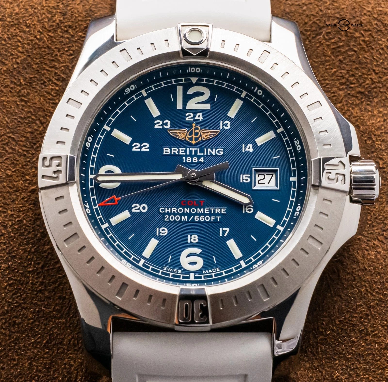 Breitling Colt Quartz 44mm Pro Diver Rubber Stainless Aviation A74388111B1A1 - Image 2