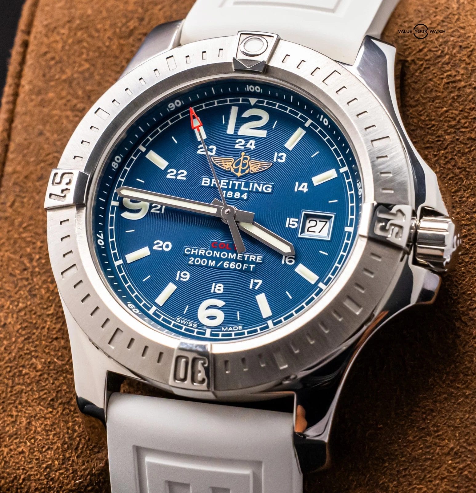 Breitling Colt Quartz 44mm Pro Diver Rubber Stainless Aviation A74388111B1A1 - Image 11