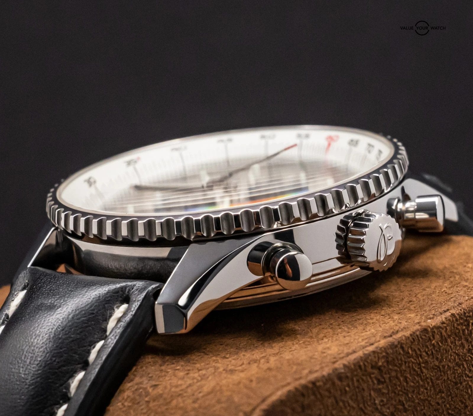 Breitling Navitimer Chronograph GMT 46 mm Box Papers World Black Dial Leather A2 - Image 16