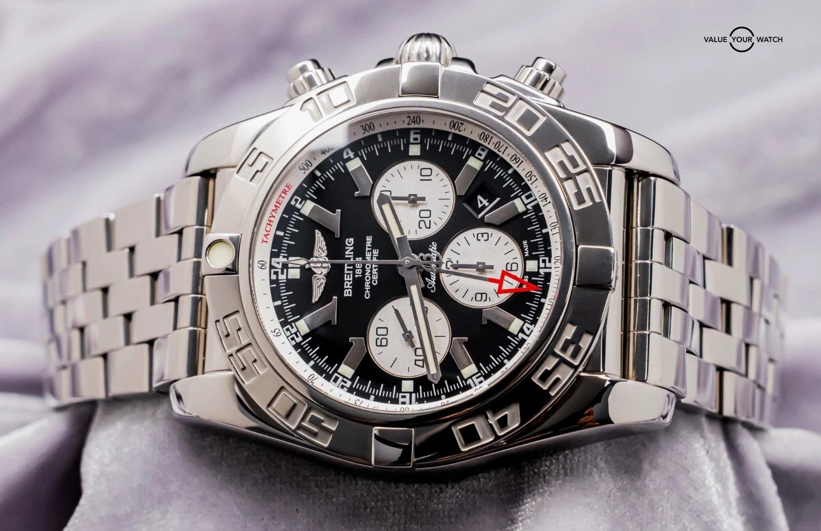 Breitling Chronomat GMT 47 mm Black Dial $10K MSR Chronograph Stainless AB0410 - Image 15