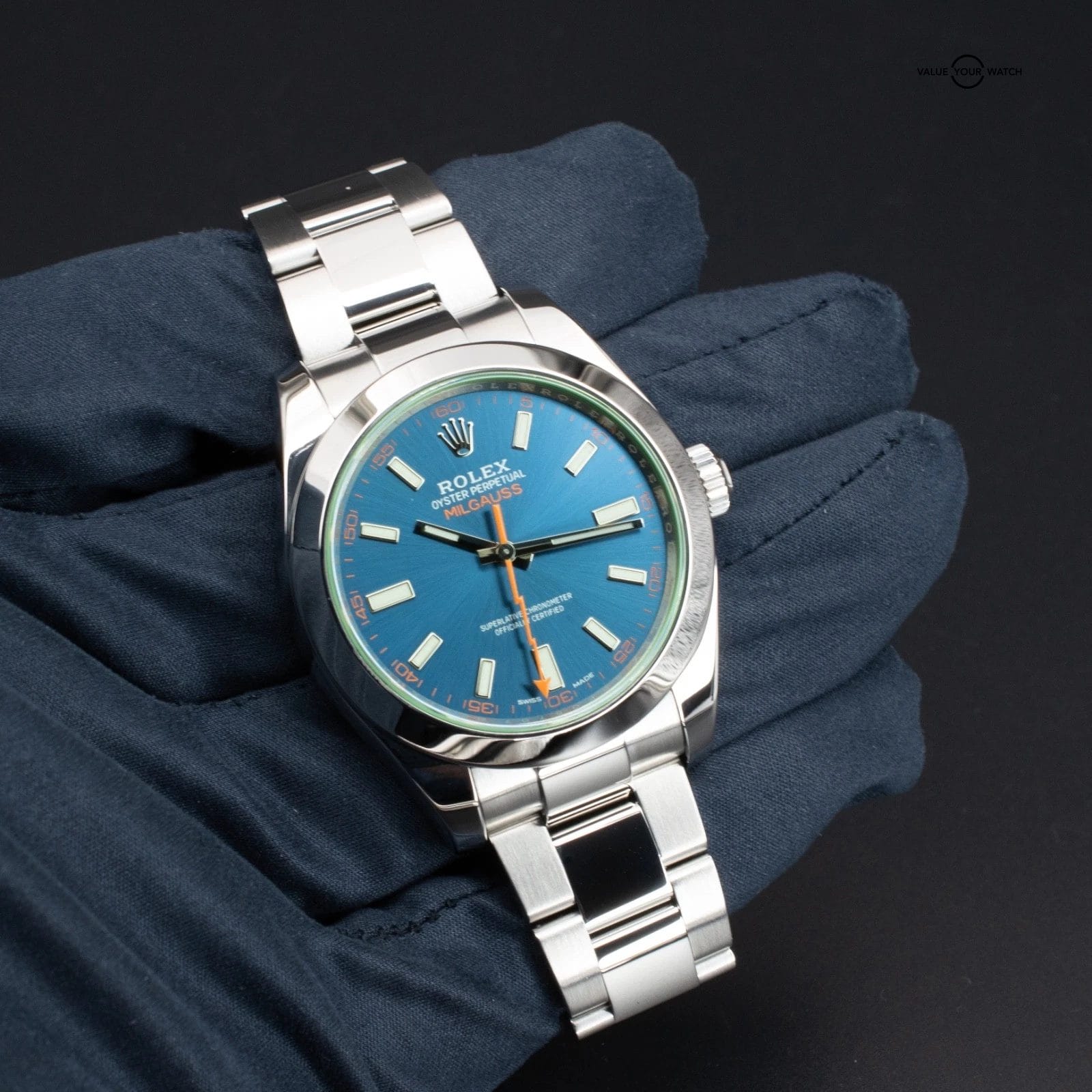 Rolex Oyster Perpetual Milgauss 40mm Blue Dial, Ref. 116400GV w/ B&P - Image 4