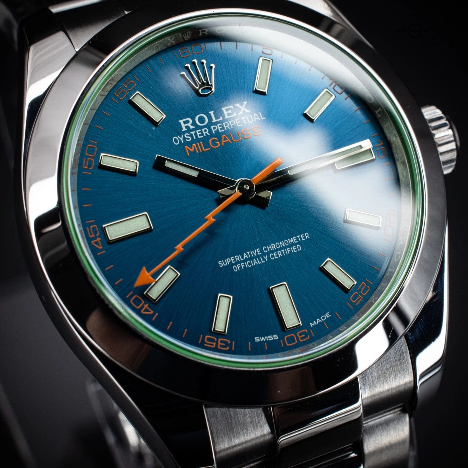 Rolex Oyster Perpetual Milgauss 40mm Blue Dial, Ref. 116400GV w/ B&P - Image 6