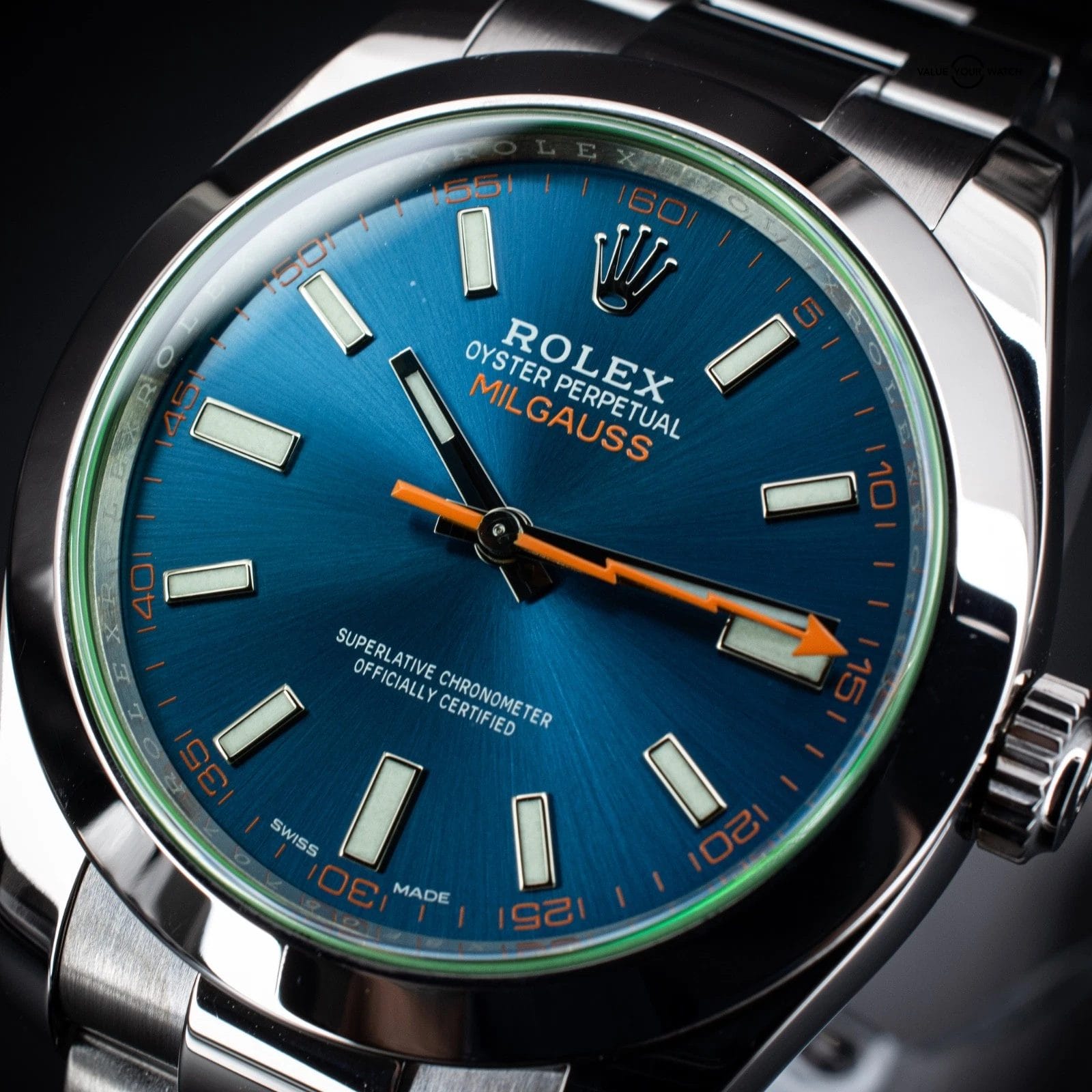 Rolex Oyster Perpetual Milgauss 40mm Blue Dial, Ref. 116400GV w/ B&P - Image 8