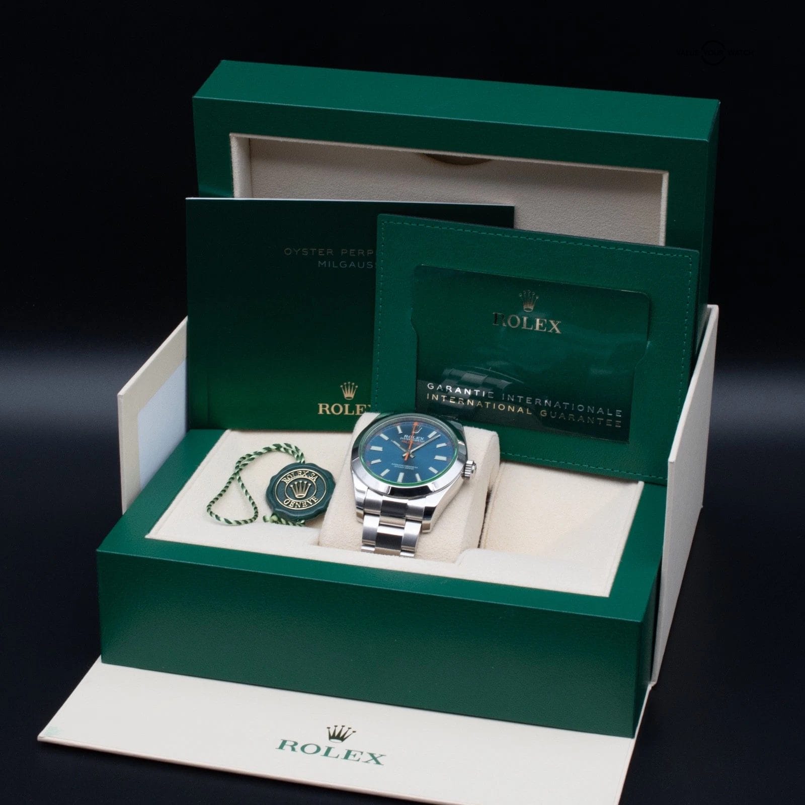 Rolex Oyster Perpetual Milgauss 40mm Blue Dial, Ref. 116400GV w/ B&P - Image 16