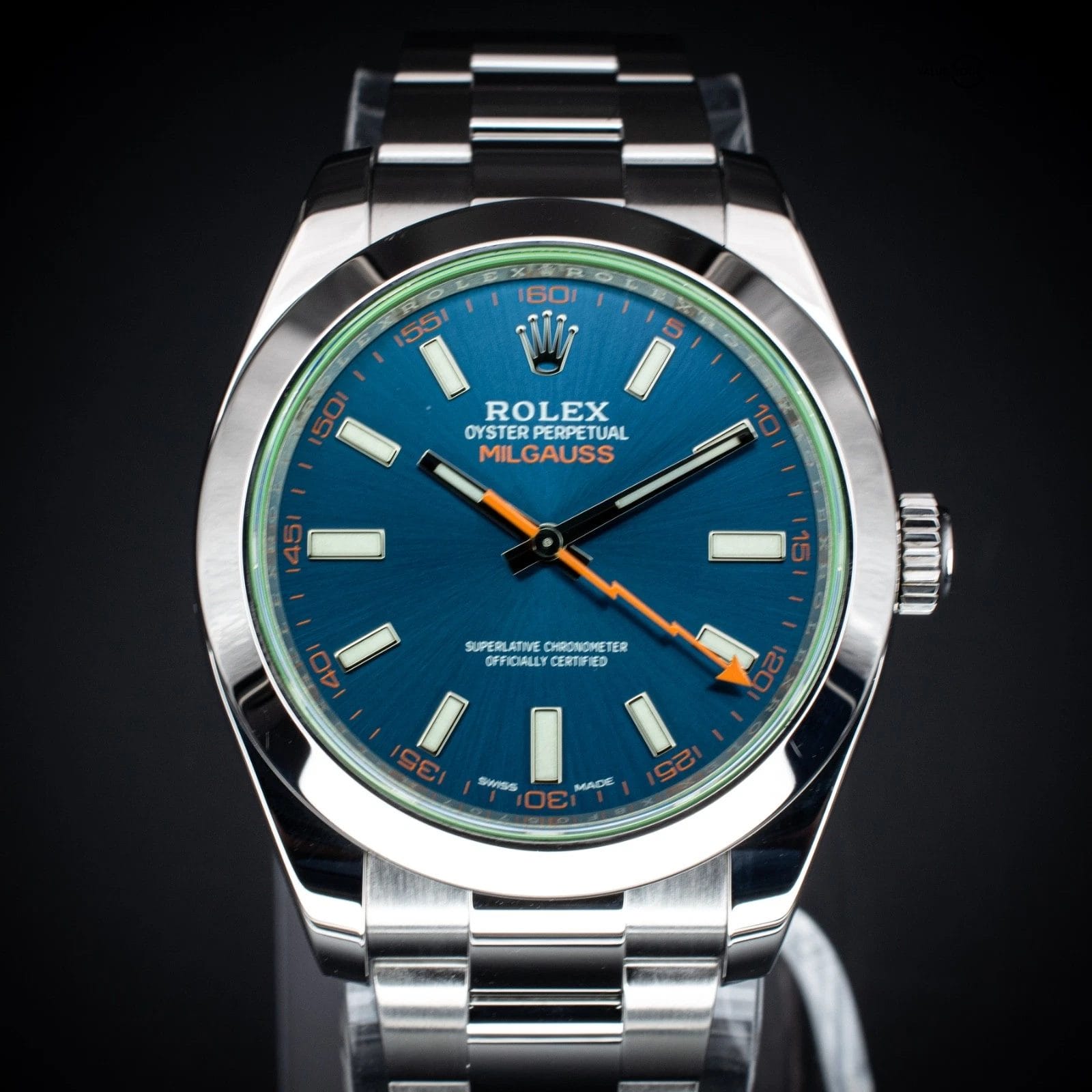 Rolex Oyster Perpetual Milgauss 40mm Blue Dial, Ref. 116400GV w/ B&P