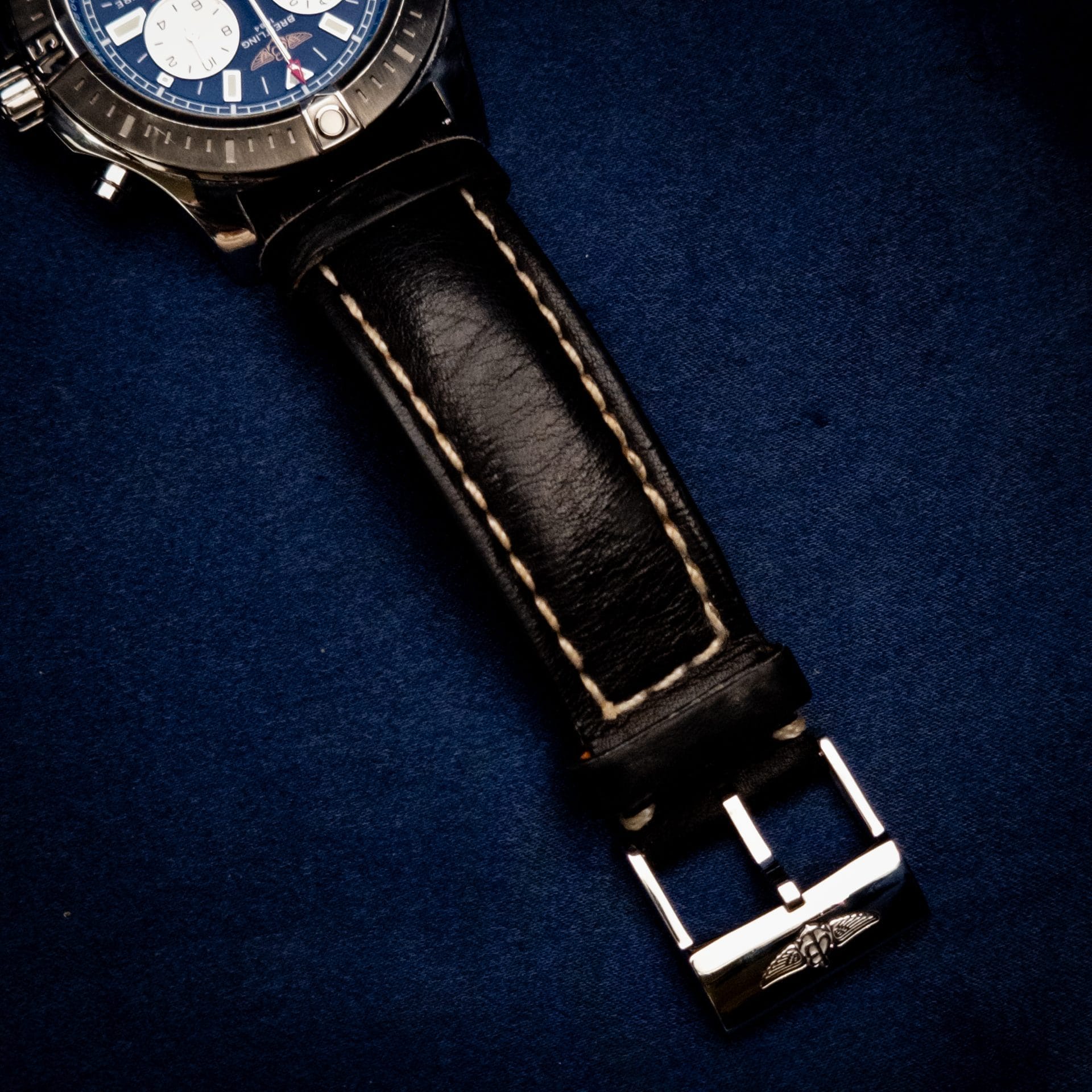 Breitling Colt Chronograph A73388 – 44mm Black Dial, Steel on Black Leather B&P + 2 Extra Straps - Image 10