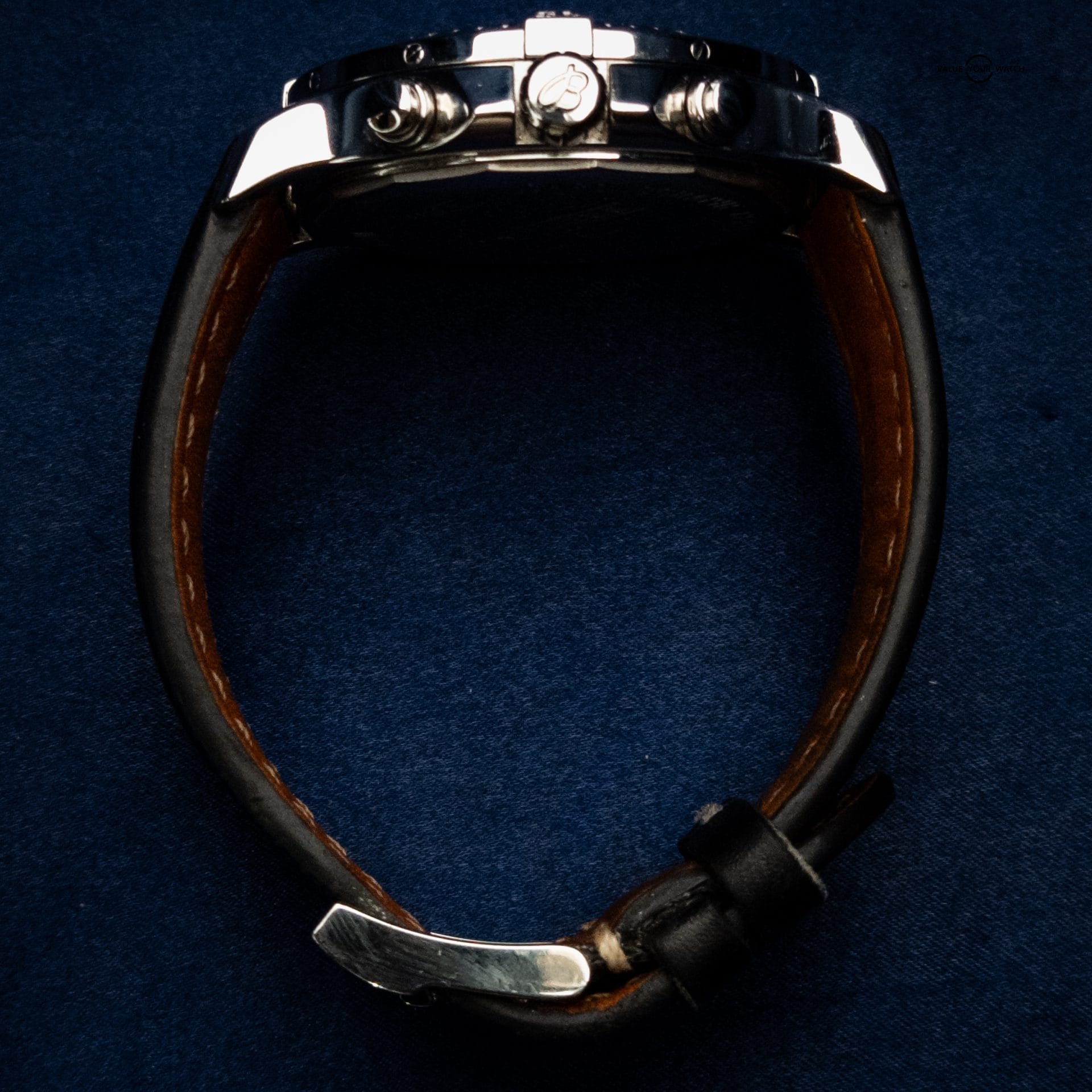 Breitling Colt Chronograph A73388 – 44mm Black Dial, Steel on Black Leather B&P + 2 Extra Straps - Image 8