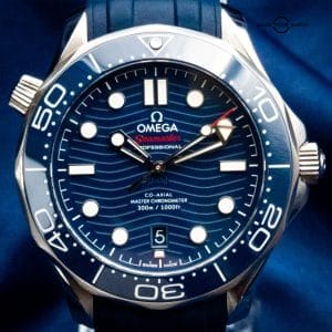 2023 Omega Seamaster Diver 300M Blue Wave 210.32.42.20.03.001 4xStraps FULL SET