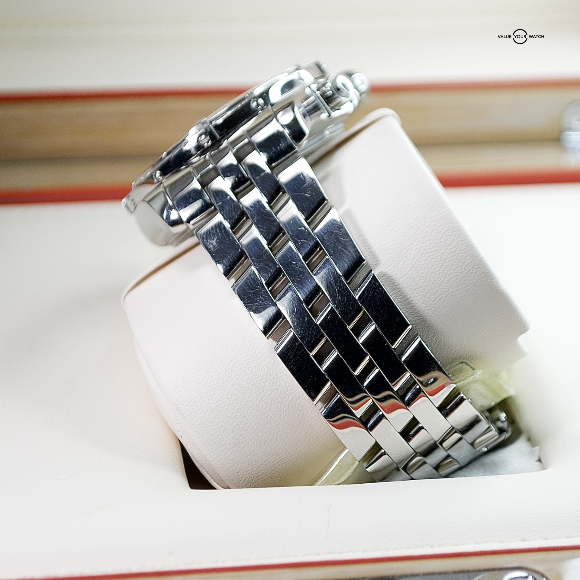 Breitling Chronomat A13356 Diamond Chrono Men white dial watch - Image 8