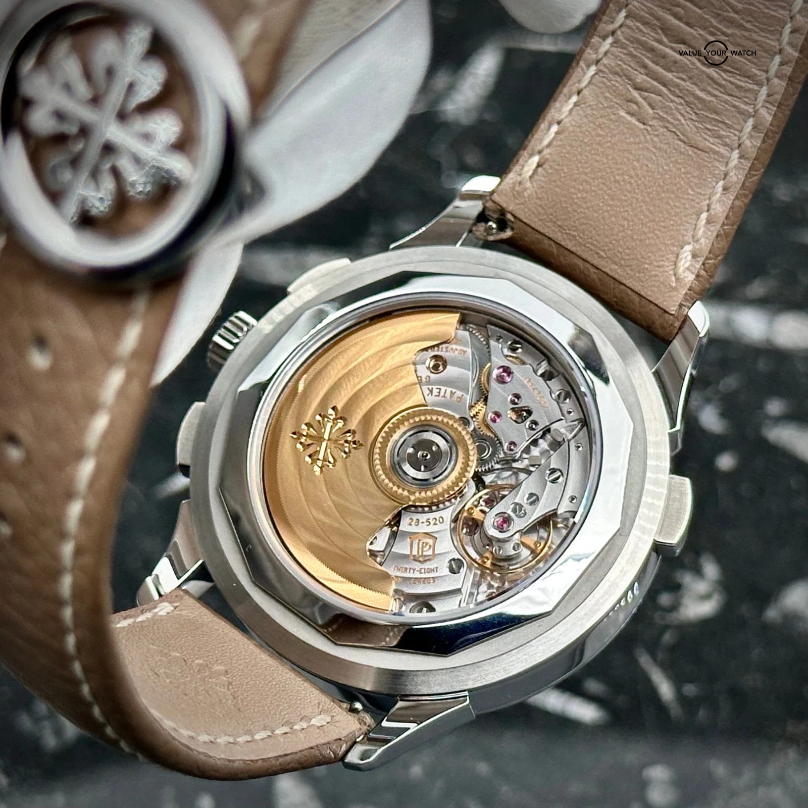 Patek Philippe World Time Chronograph Flyback 5935A-001 Salmon Steel Complete - Image 2