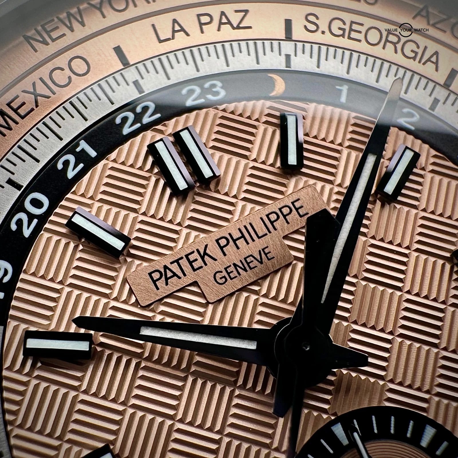 Patek Philippe World Time Chronograph Flyback 5935A-001 Salmon Steel Complete - Image 7