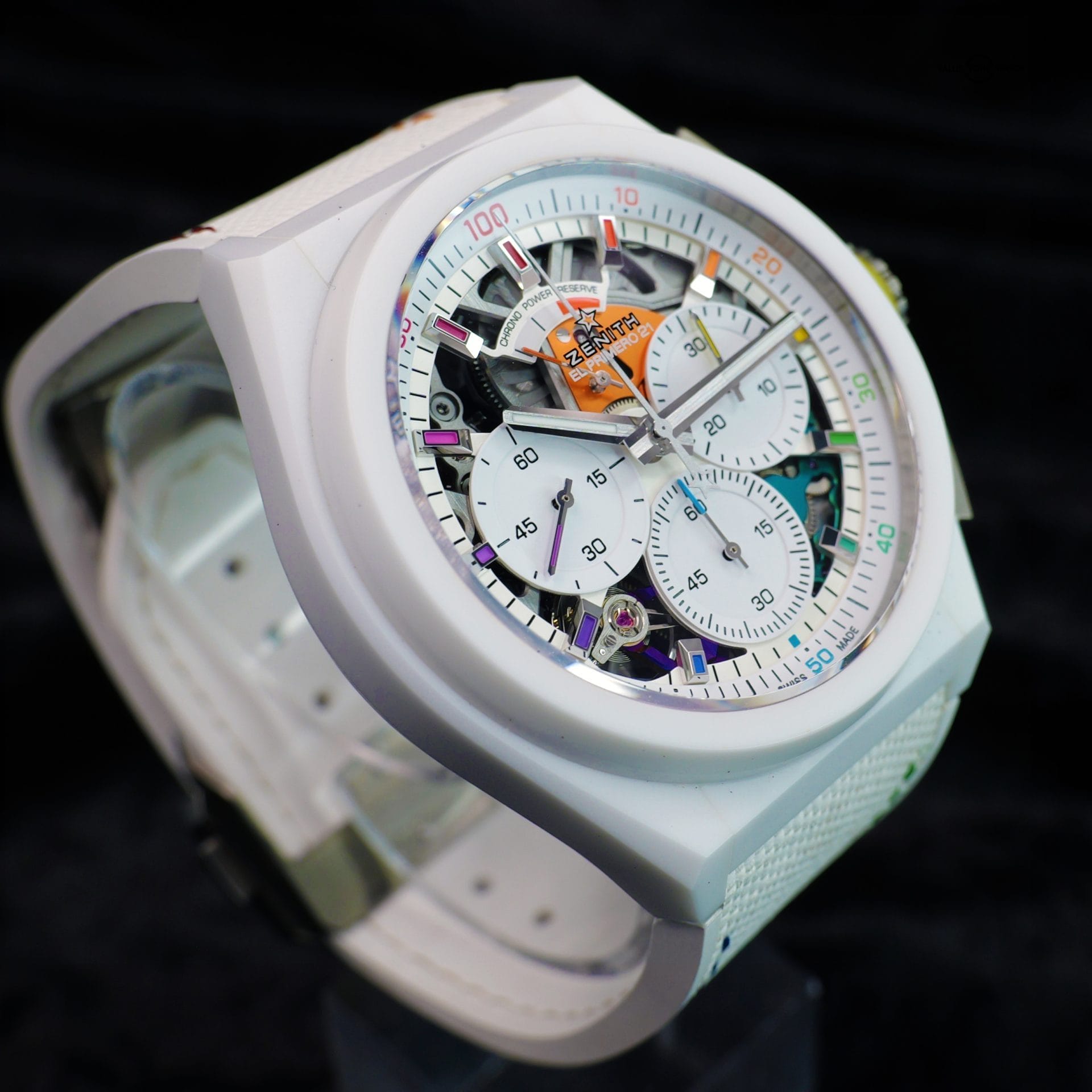 Zenith Defy El Primero 21 Chroma 49.9010.9004/01.R974 44MM Ceramic Skeleton Dial Full Set WARRANTY - Image 2