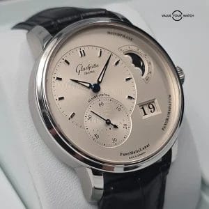 Glashutte Original PanomaticLunar moonphase in 40mm steel, box and papers!