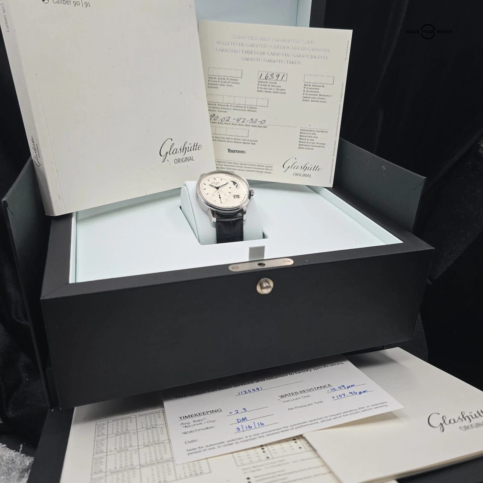 Glashutte Original PanomaticLunar moonphase in 40mm steel, box and papers! - Image 13
