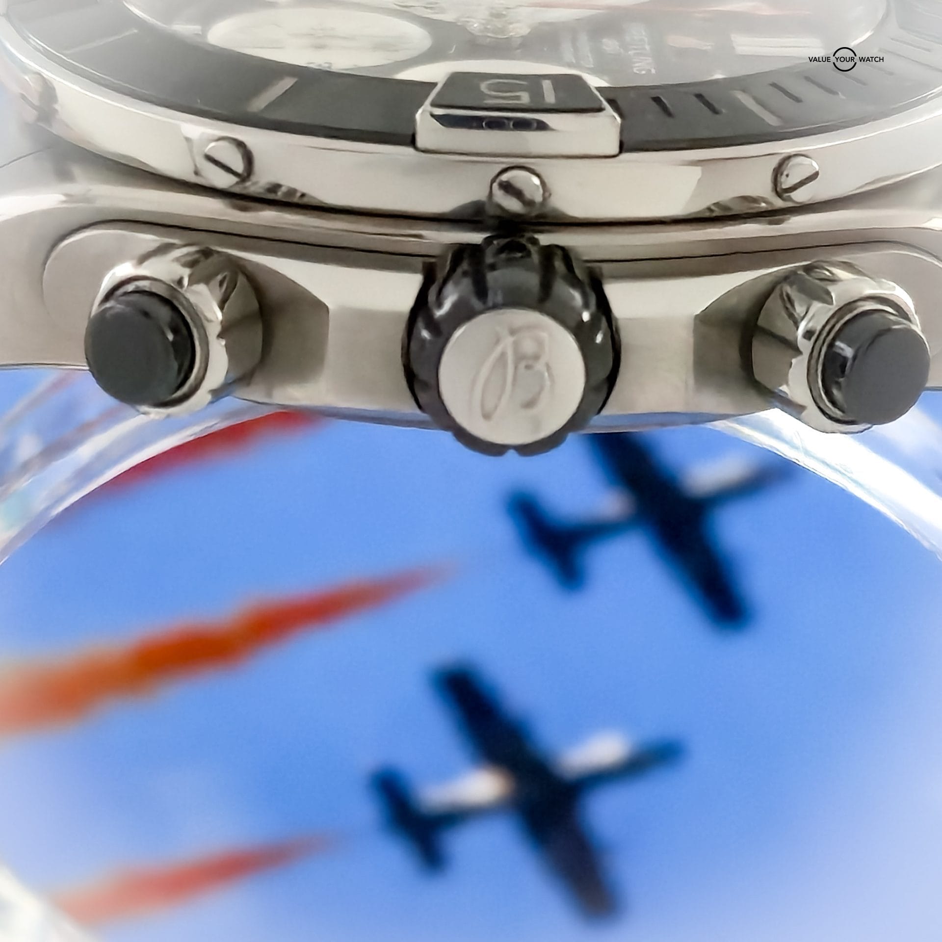 2021 BRIGHTLING Super Chronomat B01 44 Black Dial AB0136 on SS Rouleaux Bracelet w/ Box & Papers - Image 11