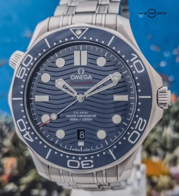 2025 OMEGA Seamaster Diver 300M 42mm w/ Blue Wave Dial, Steel Bracelet ref:210.30.42.20.03.001