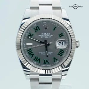 2022 Rolex Datejust 41mm Wimbledon 126334 Stainless Steel BOX/PAPERS!