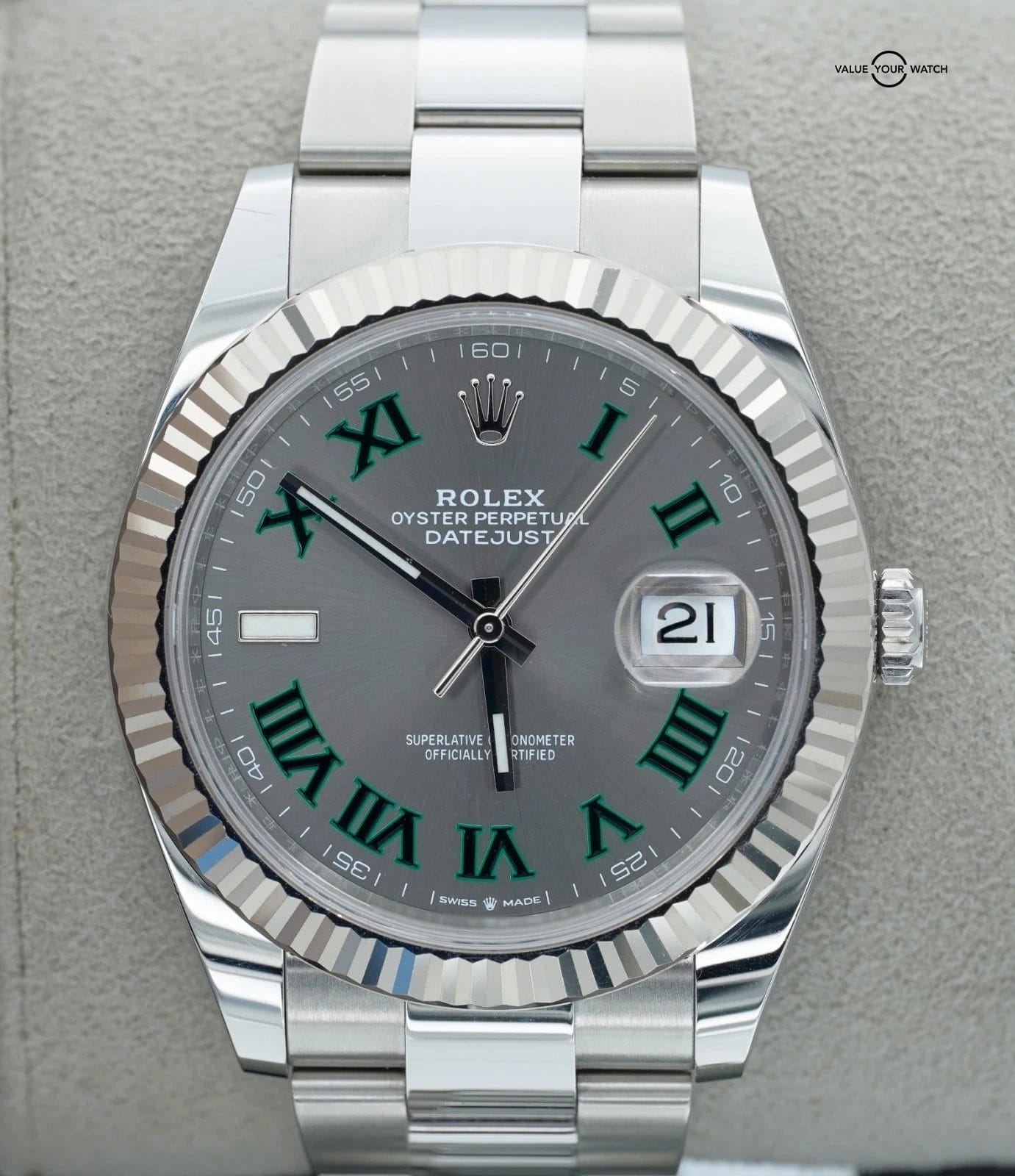 2022 Rolex Datejust 41mm Wimbledon 126334 Stainless Steel BOX/PAPERS! - Image 9