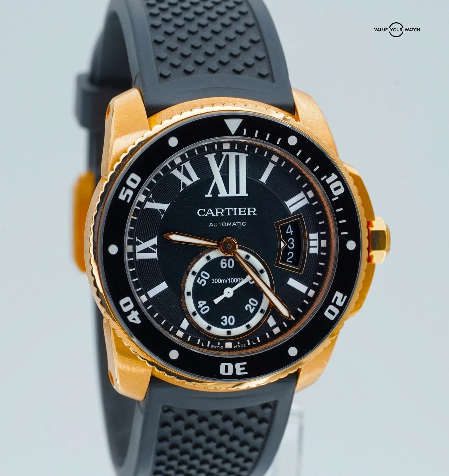 Cartier Calibre de Cartier Diver 42mm 18K Rose Gold W7100052 Automatic! - Image 4