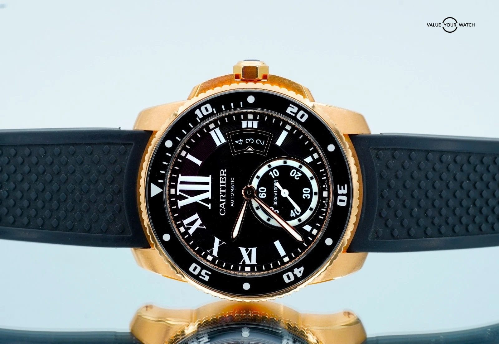 Cartier Calibre de Cartier Diver 42mm 18K Rose Gold W7100052 Automatic! - Image 6
