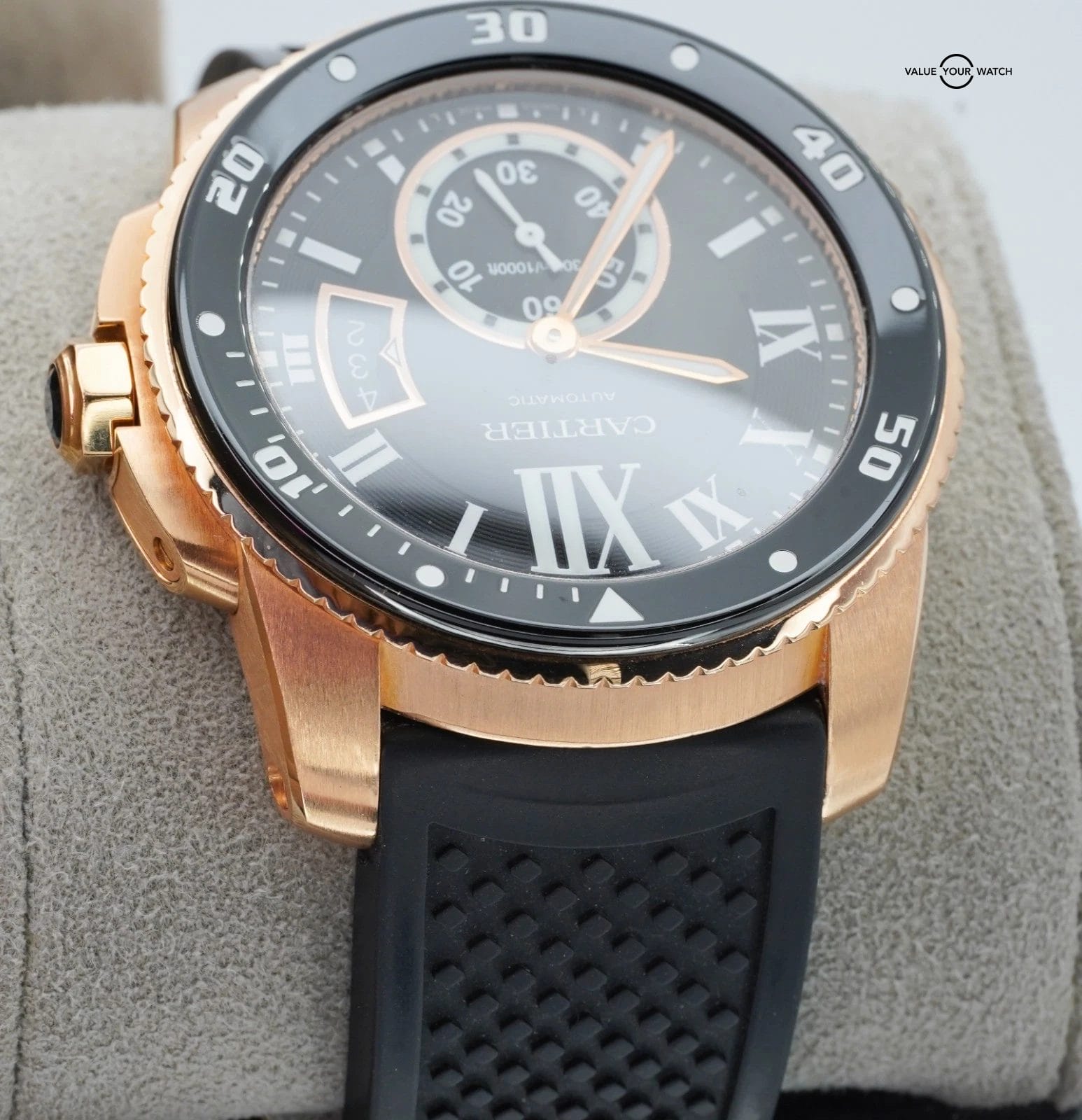 Cartier Calibre de Cartier Diver 42mm 18K Rose Gold W7100052 Automatic! - Image 9