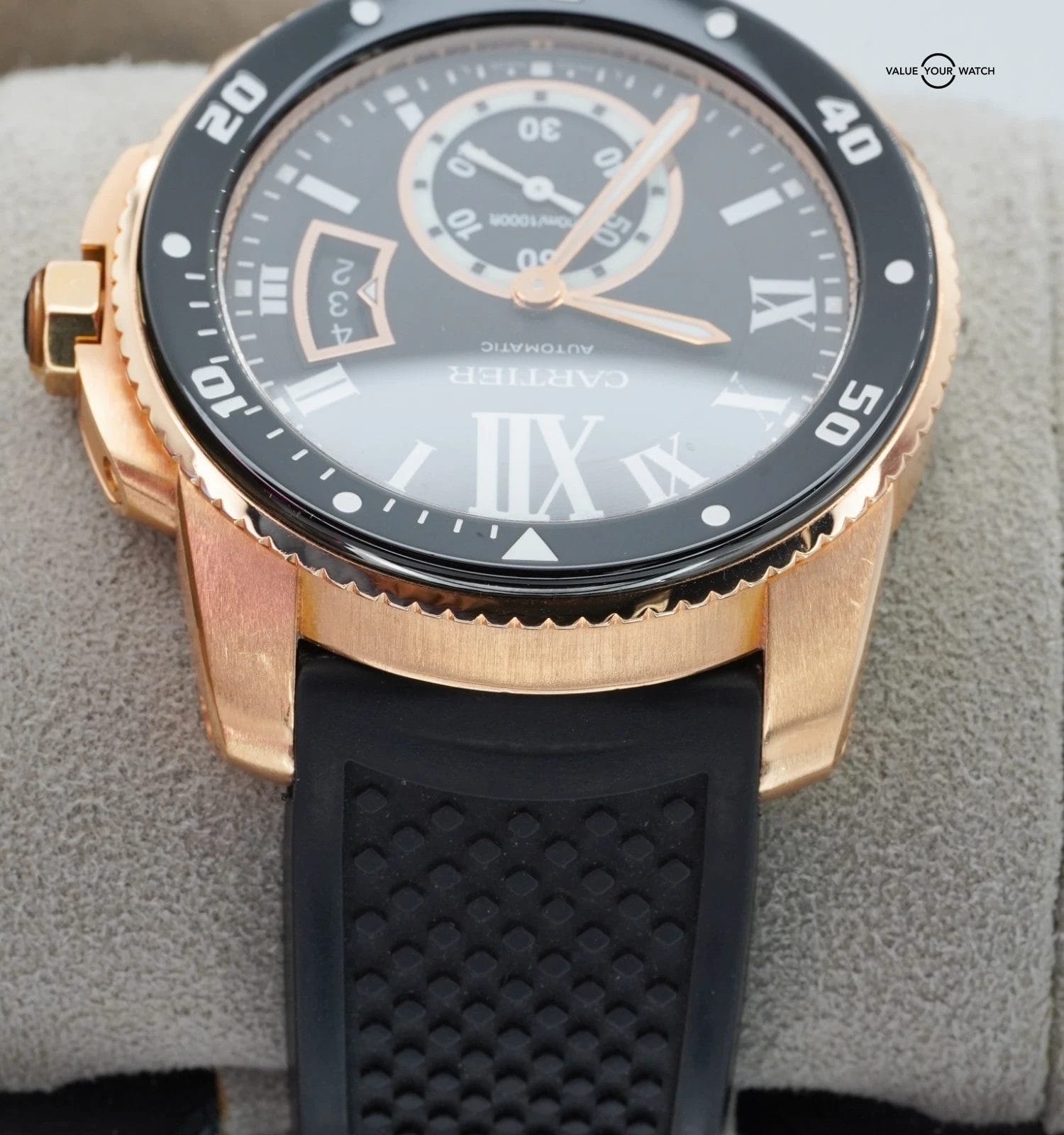 Cartier Calibre de Cartier Diver 42mm 18K Rose Gold W7100052 Automatic! - Image 10