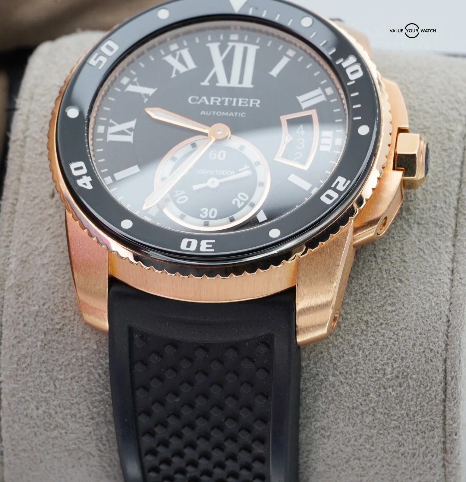Cartier Calibre de Cartier Diver 42mm 18K Rose Gold W7100052 Automatic! - Image 11