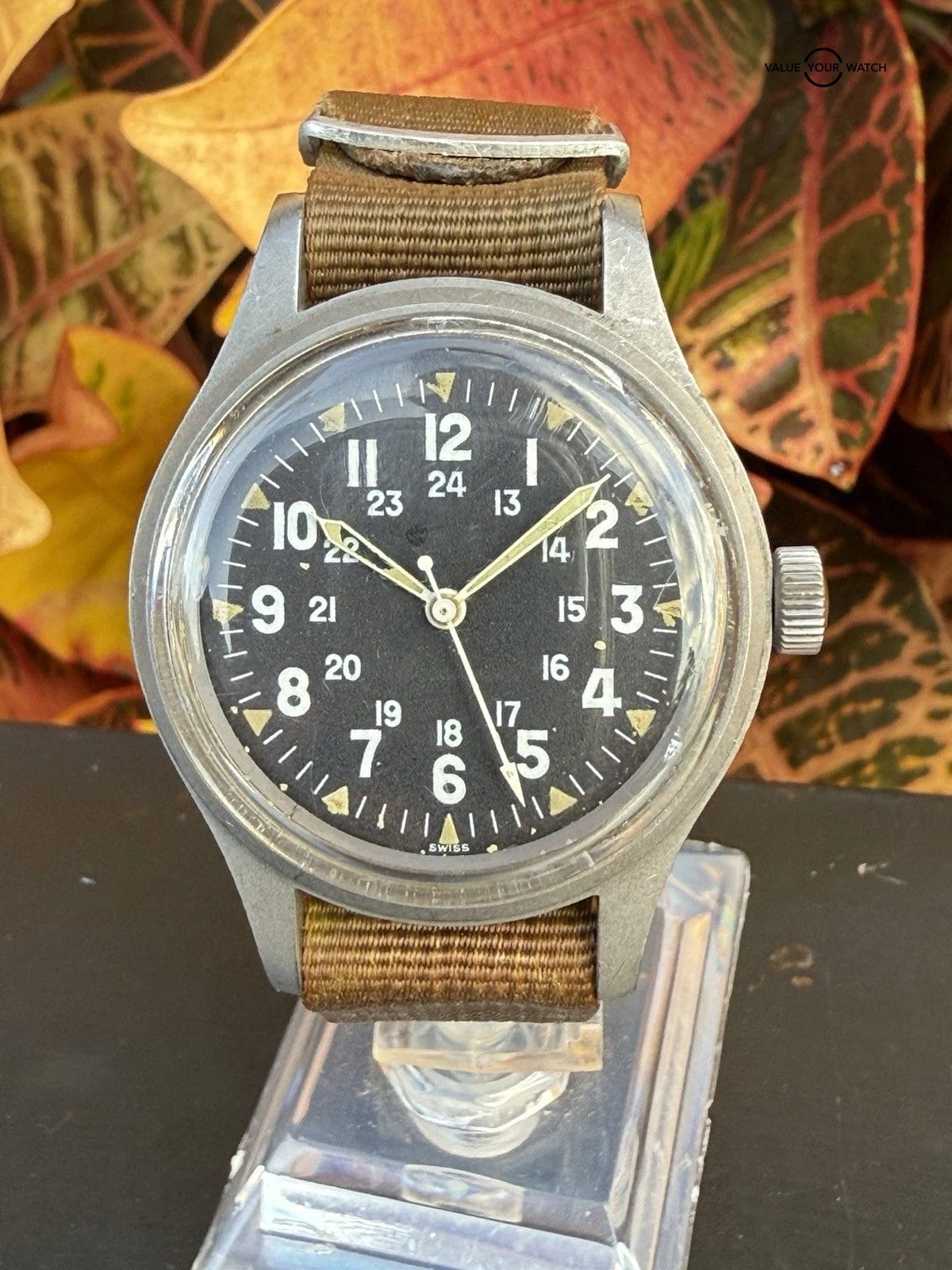 Ultra Rare Hamilton Navigation Vietnam Pilot Watch FAPD 5101 Type 1 Sept 1970 - Image 2