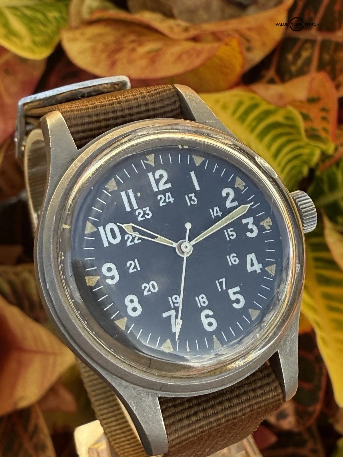 Ultra Rare Hamilton Navigation Vietnam Pilot Watch FAPD 5101 Type 1 Sept 1970