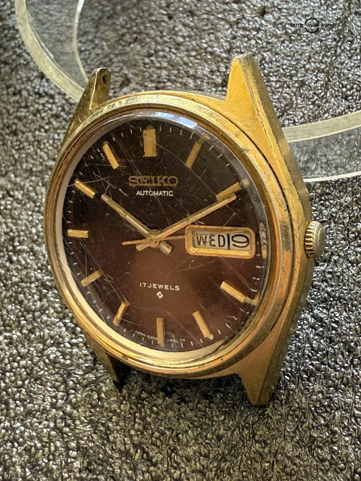 Vintage Seiko Automatic 17 Jewels 6309-7149 Watch Brown Dial Estate Sale Runs - Image 16