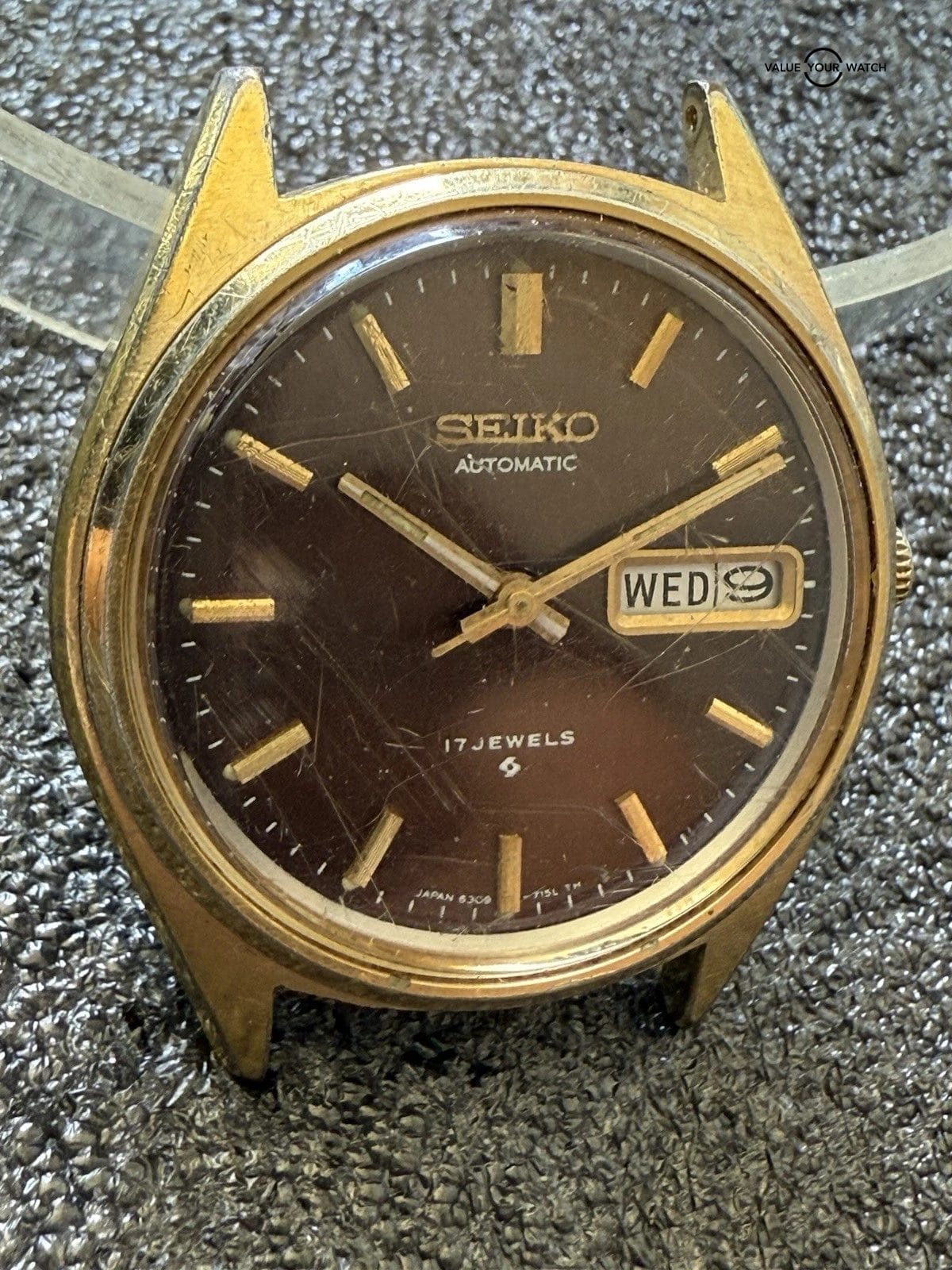 Vintage Seiko Automatic 17 Jewels 6309-7149 Watch Brown Dial Estate Sale Runs - Image 17
