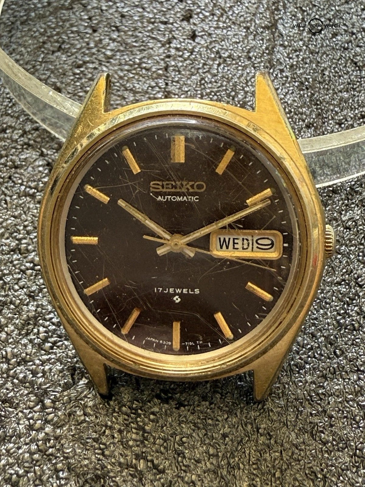 Vintage Seiko Automatic 17 Jewels 6309-7149 Watch Brown Dial Estate Sale Runs - Image 18