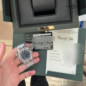 UNWORN Unpolished Blue Dial 50th Anniversary Cert Steel 37mm 15550ST Complete