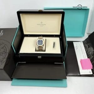 Tiffany & Co Stamped 2021 Patek Philippe Nautilus Blue Dial 5980/1AR-001