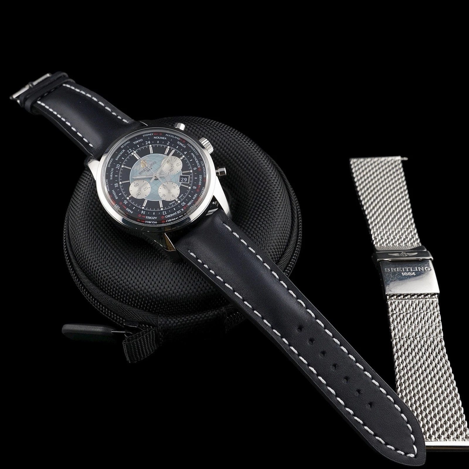 Breitling Transocean Unitime AB0510 – World Time Chronograph B05 w/Extra Strap - Image 8