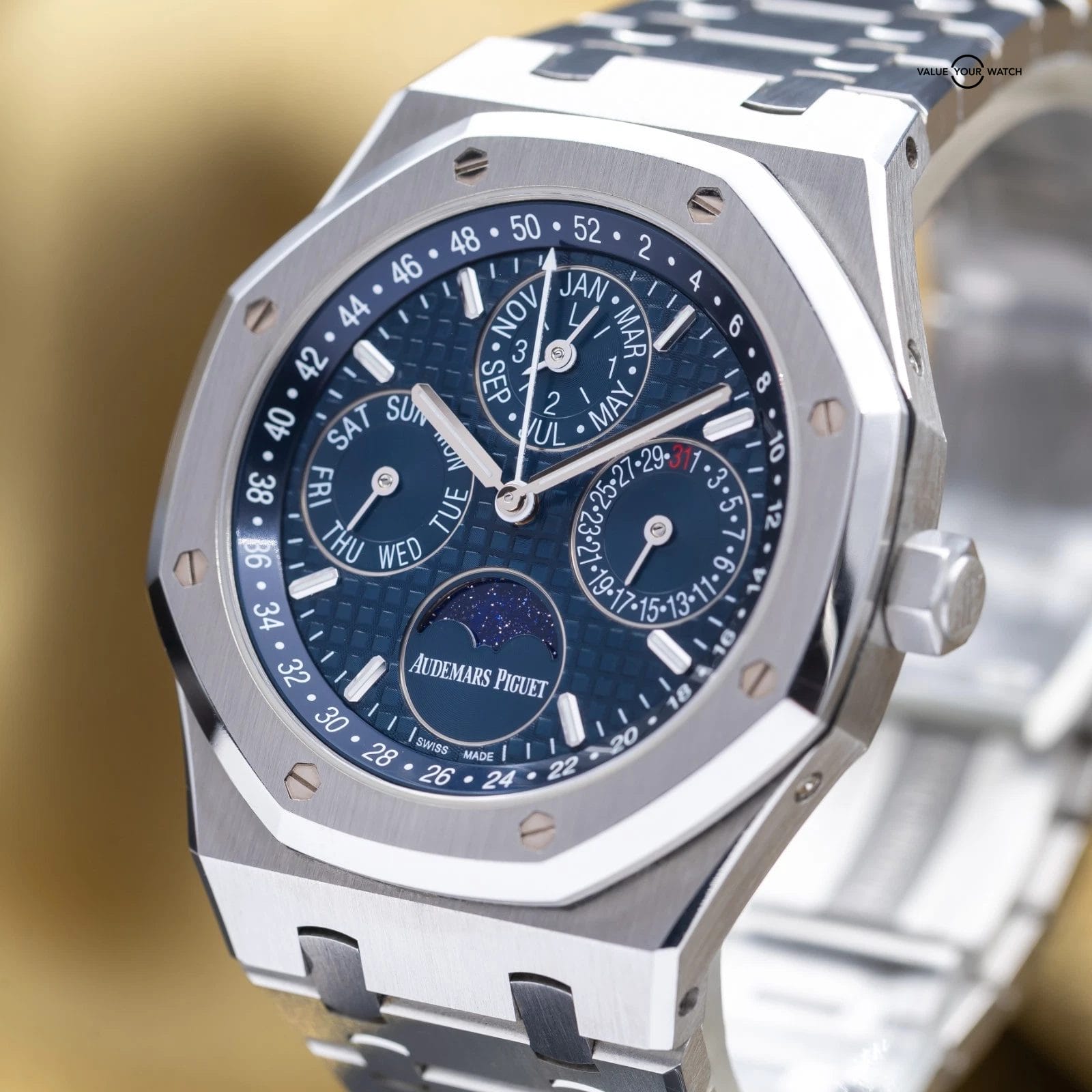 Audemars Piguet Royal Oak Perpetual Calendar 41mm Blue Dial - AP 26574ST - Image 2