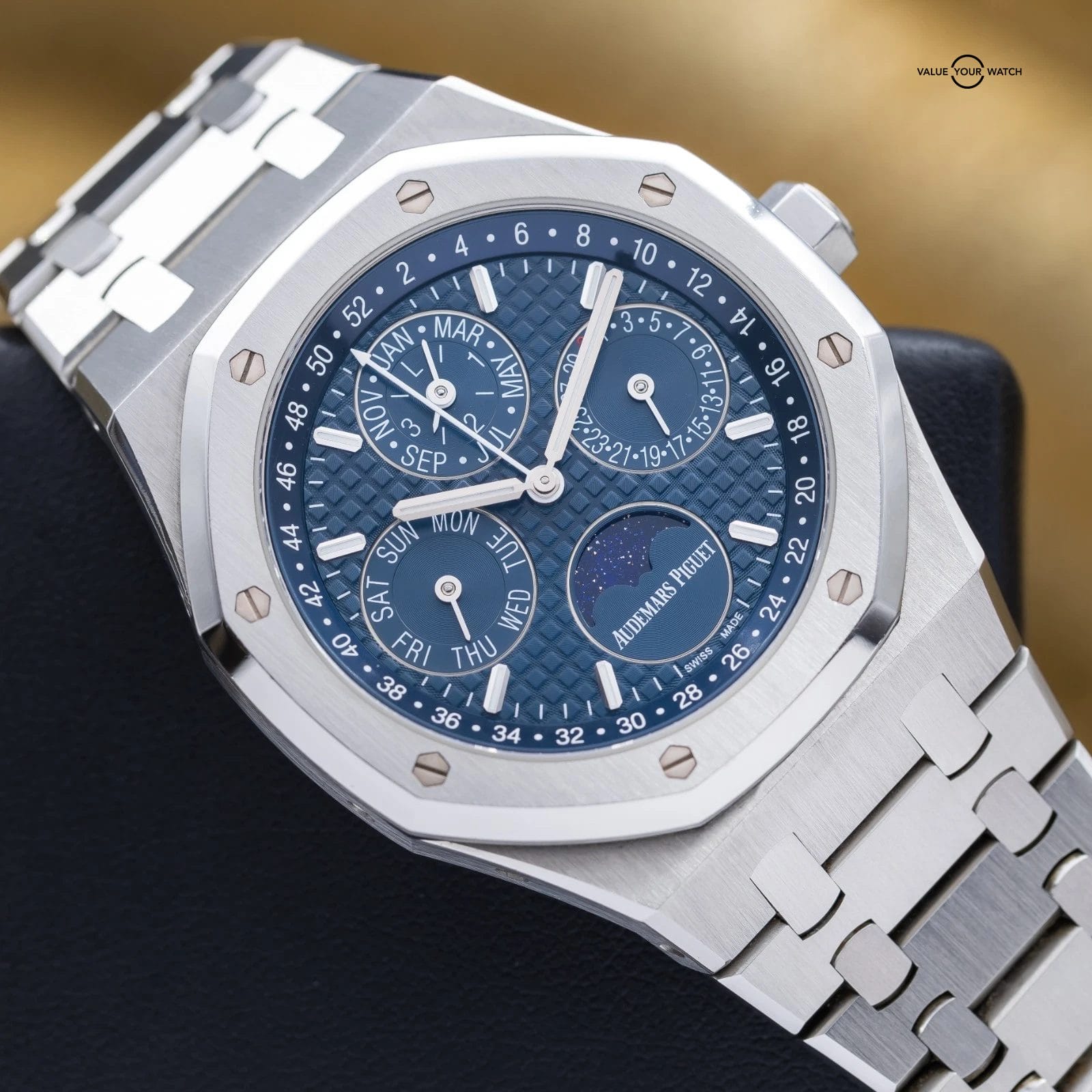 Audemars Piguet Royal Oak Perpetual Calendar 41mm Blue Dial - AP 26574ST - Image 4