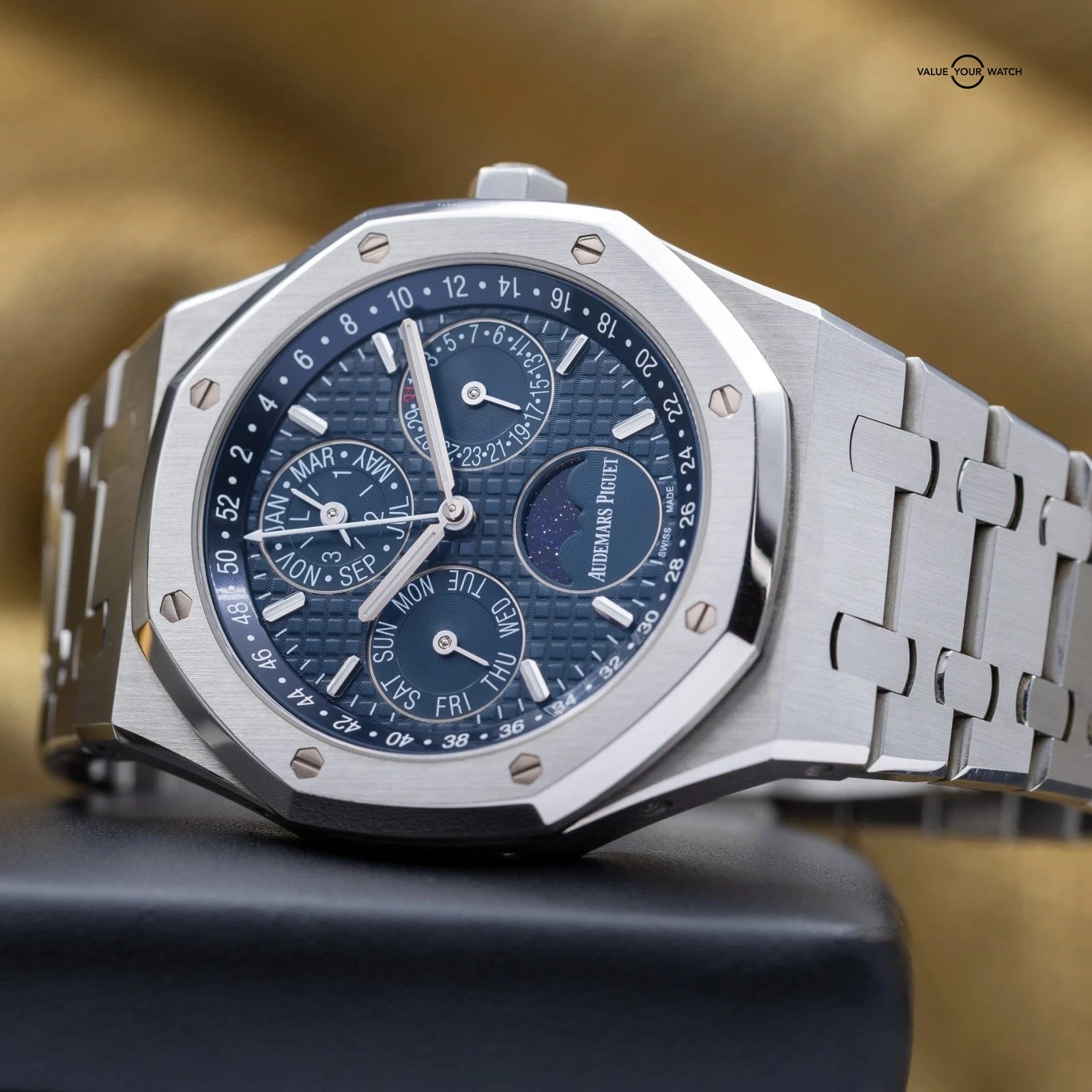Audemars Piguet Royal Oak Perpetual Calendar 41mm Blue Dial - AP 26574ST - Image 5