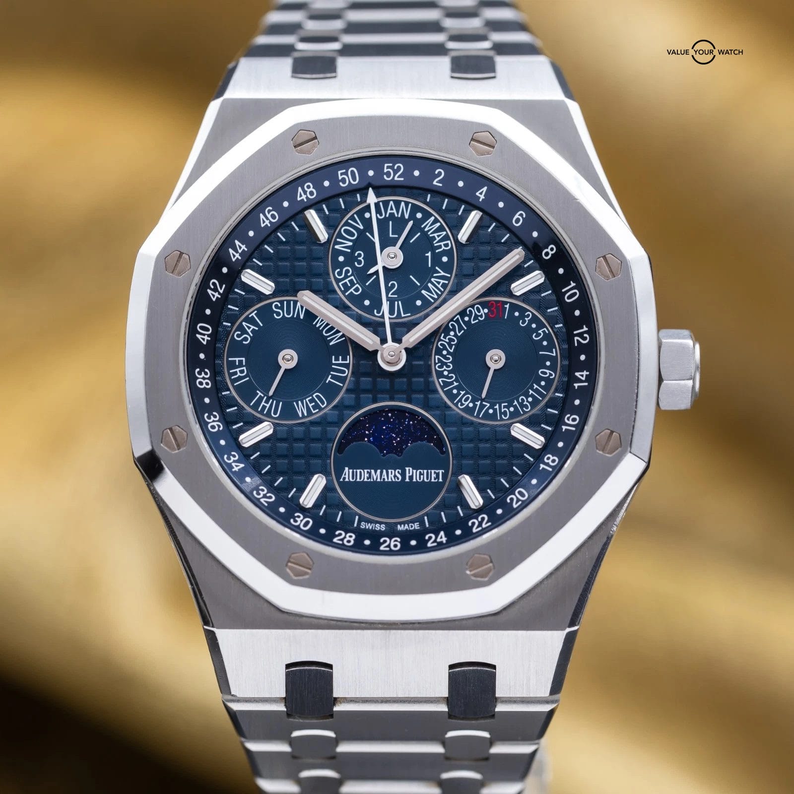 Audemars Piguet Royal Oak Perpetual Calendar 41mm Blue Dial - AP 26574ST