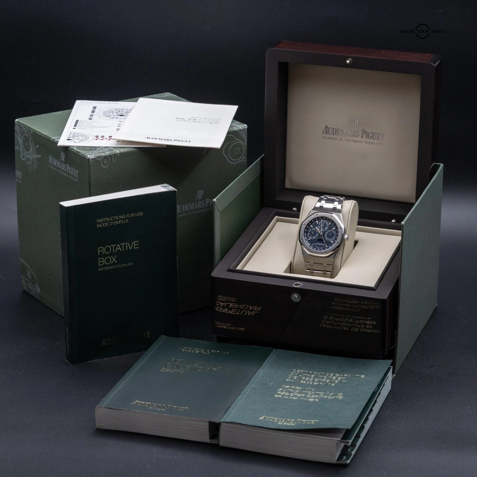 Audemars Piguet Royal Oak Perpetual Calendar 41mm Blue Dial - AP 26574ST - Image 8