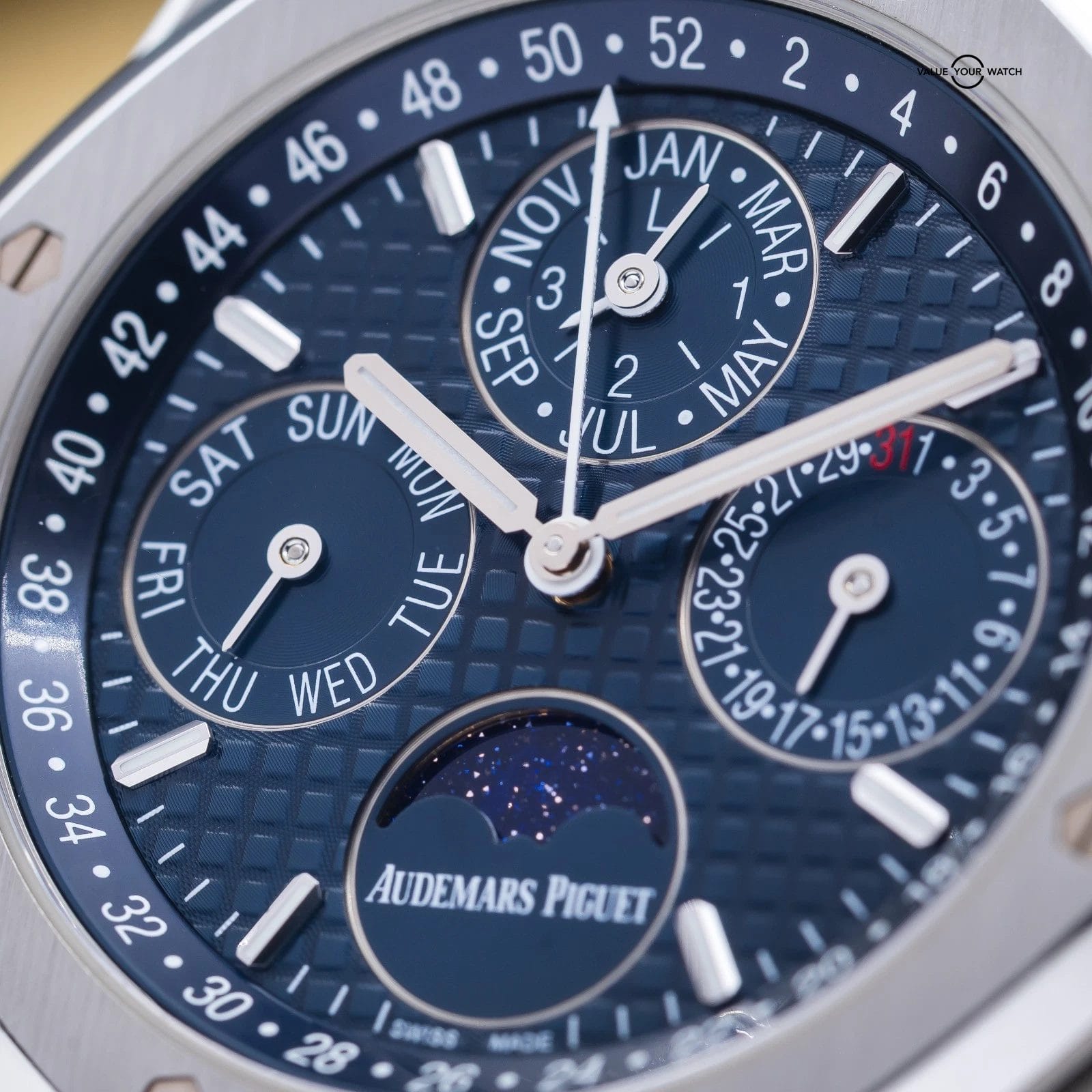 Audemars Piguet Royal Oak Perpetual Calendar 41mm Blue Dial - AP 26574ST - Image 9