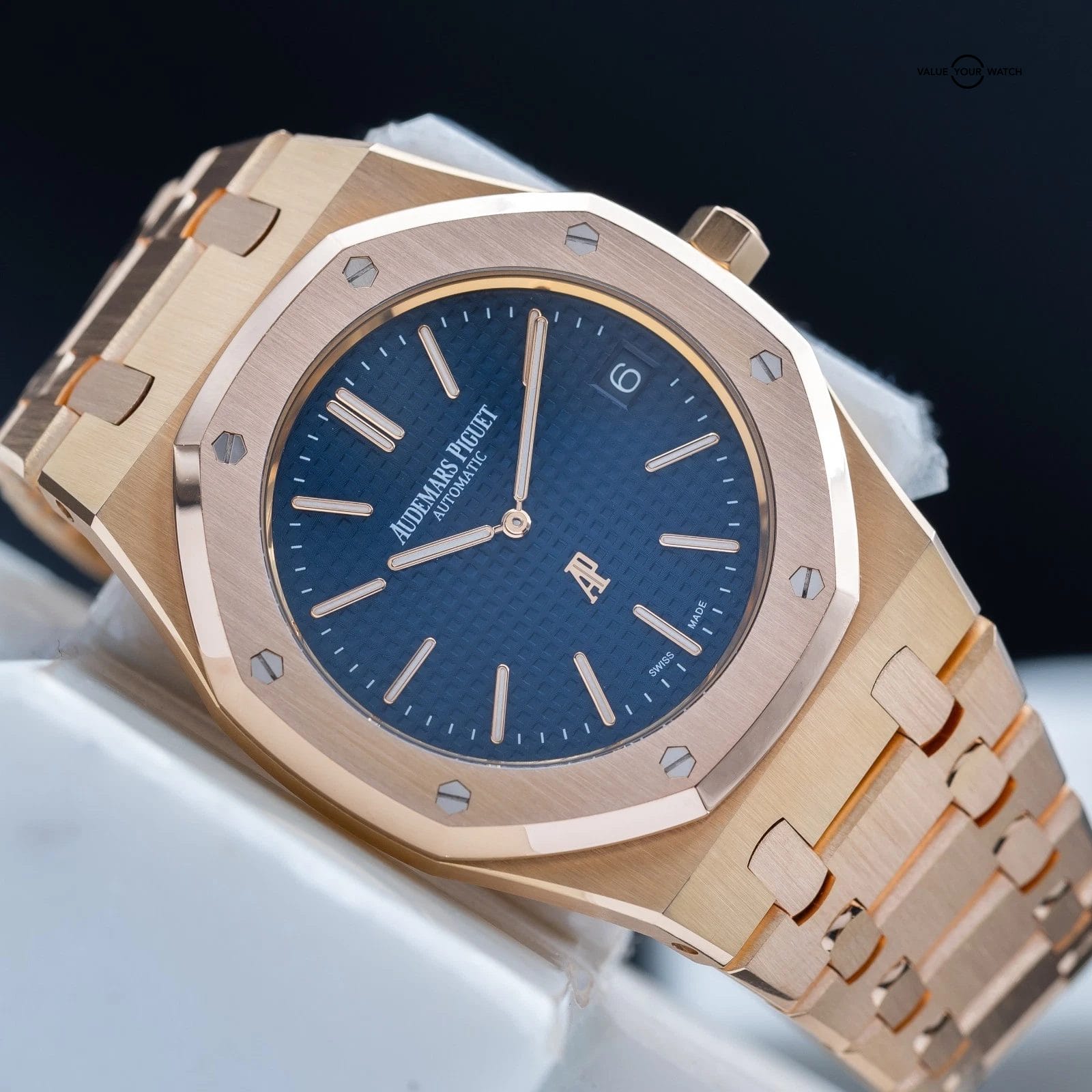 Audemars Piguet Royal Oak ‘Jumbo’ Rose Gold Non-Converted 39mm 15202OR Full Set - Image 4