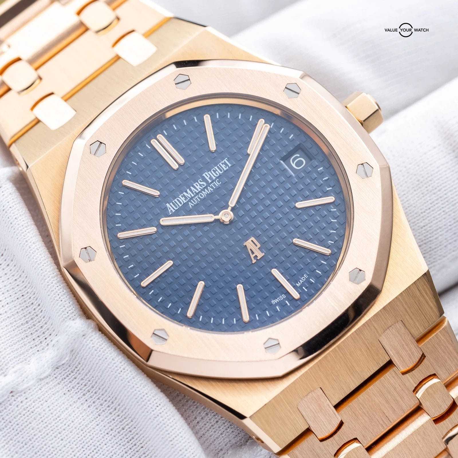 Audemars Piguet Royal Oak ‘Jumbo’ Rose Gold Non-Converted 39mm 15202OR Full Set - Image 6