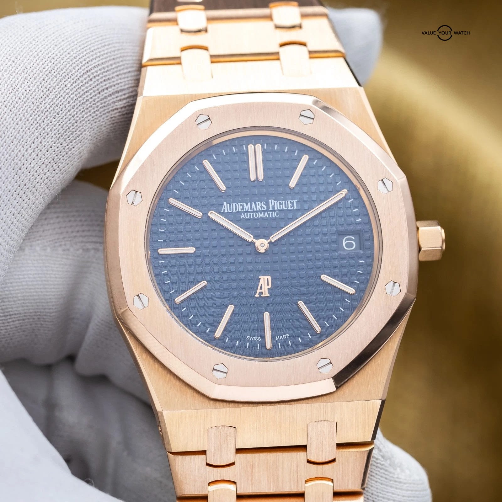 Audemars Piguet Royal Oak ‘Jumbo’ Rose Gold Non-Converted 39mm 15202OR Full Set - Image 7