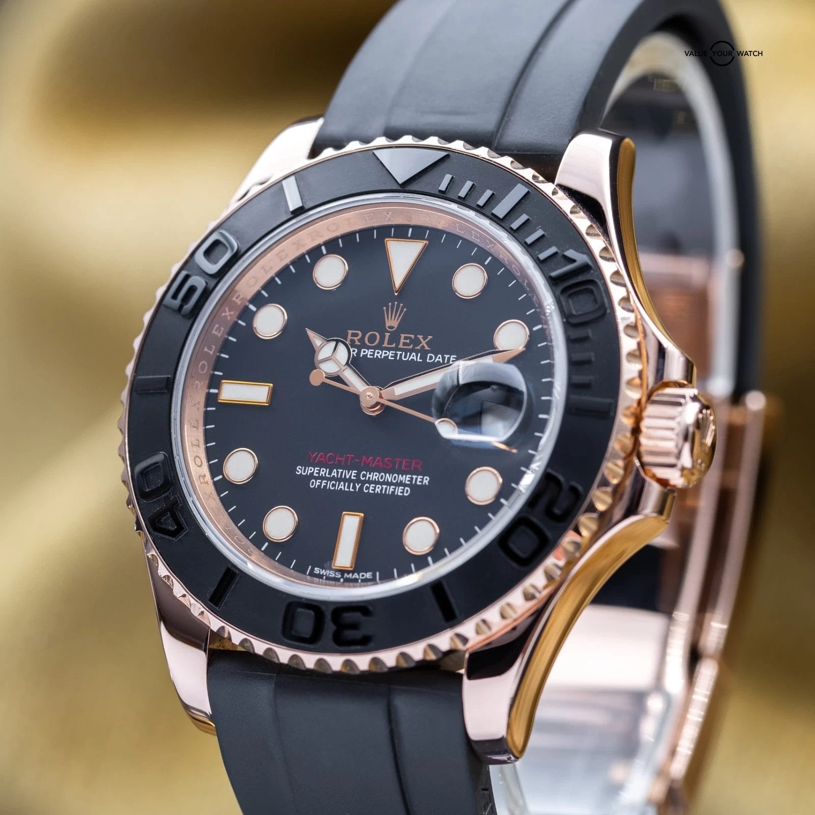 Rolex Yacht-Master 40 Ever Rose Gold Oysterflex Black Dial - 116655 Complete Set - Image 2