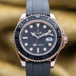 Rolex Yacht-Master 40 Ever Rose Gold Oysterflex Black Dial – 116655 Complete Set