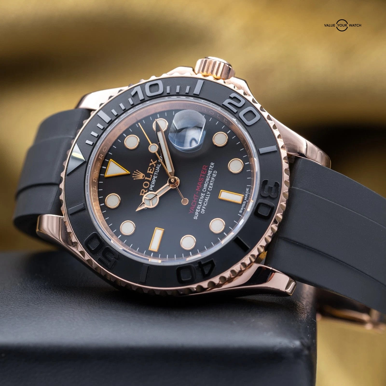 Rolex Yacht-Master 40 Ever Rose Gold Oysterflex Black Dial - 116655 Complete Set - Image 5