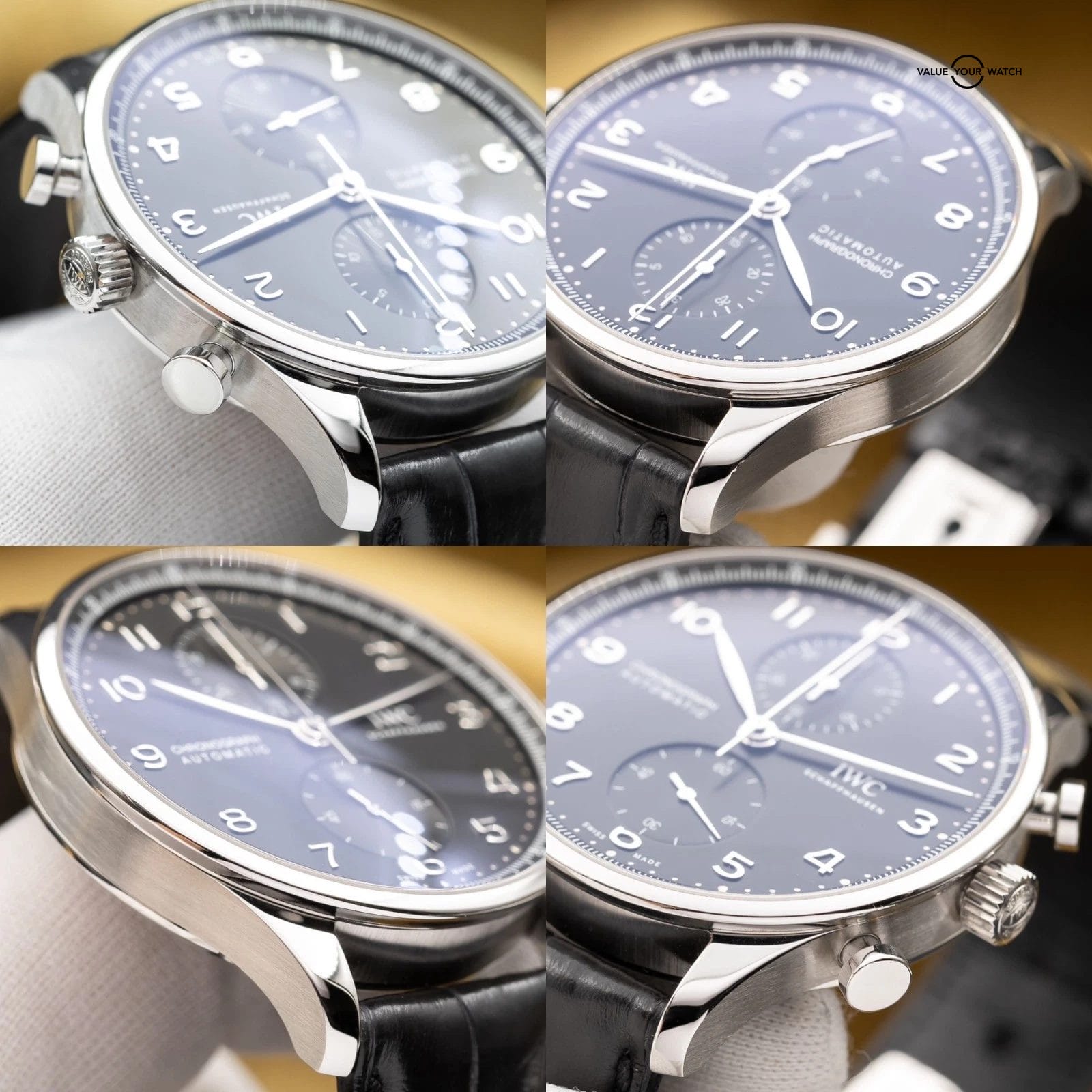 2023 IWC Chronograph Portuguese Stainless Steel 41mm Black IW371609 - Full Set - Image 10