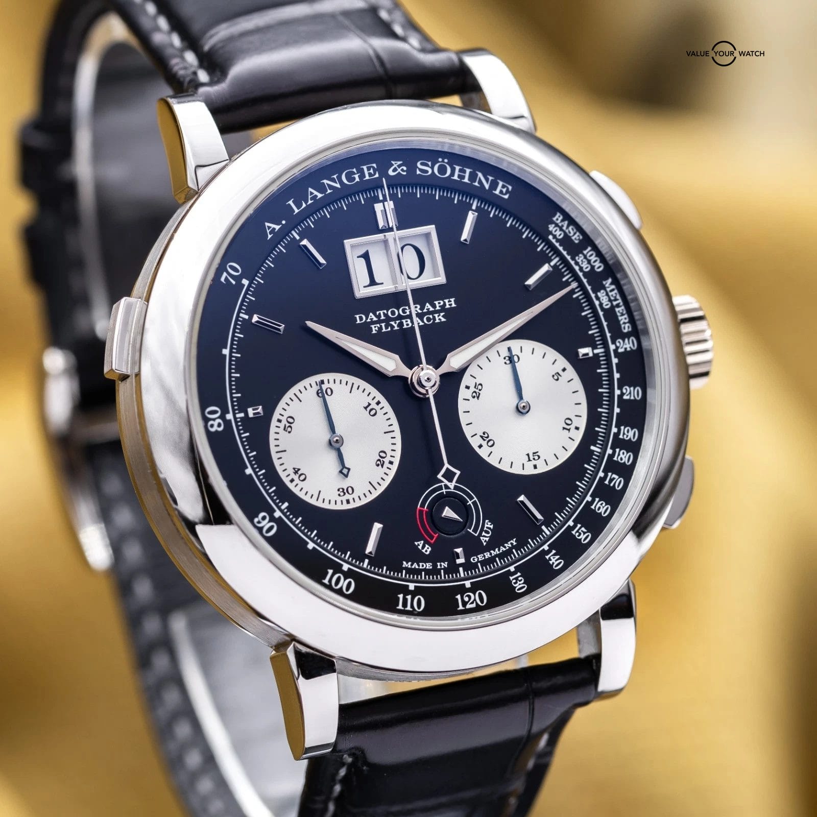 A. Lange & Söhne Datograph Up/Down Platinum 41mm Black Dial 405.035 - Full Set - Image 3