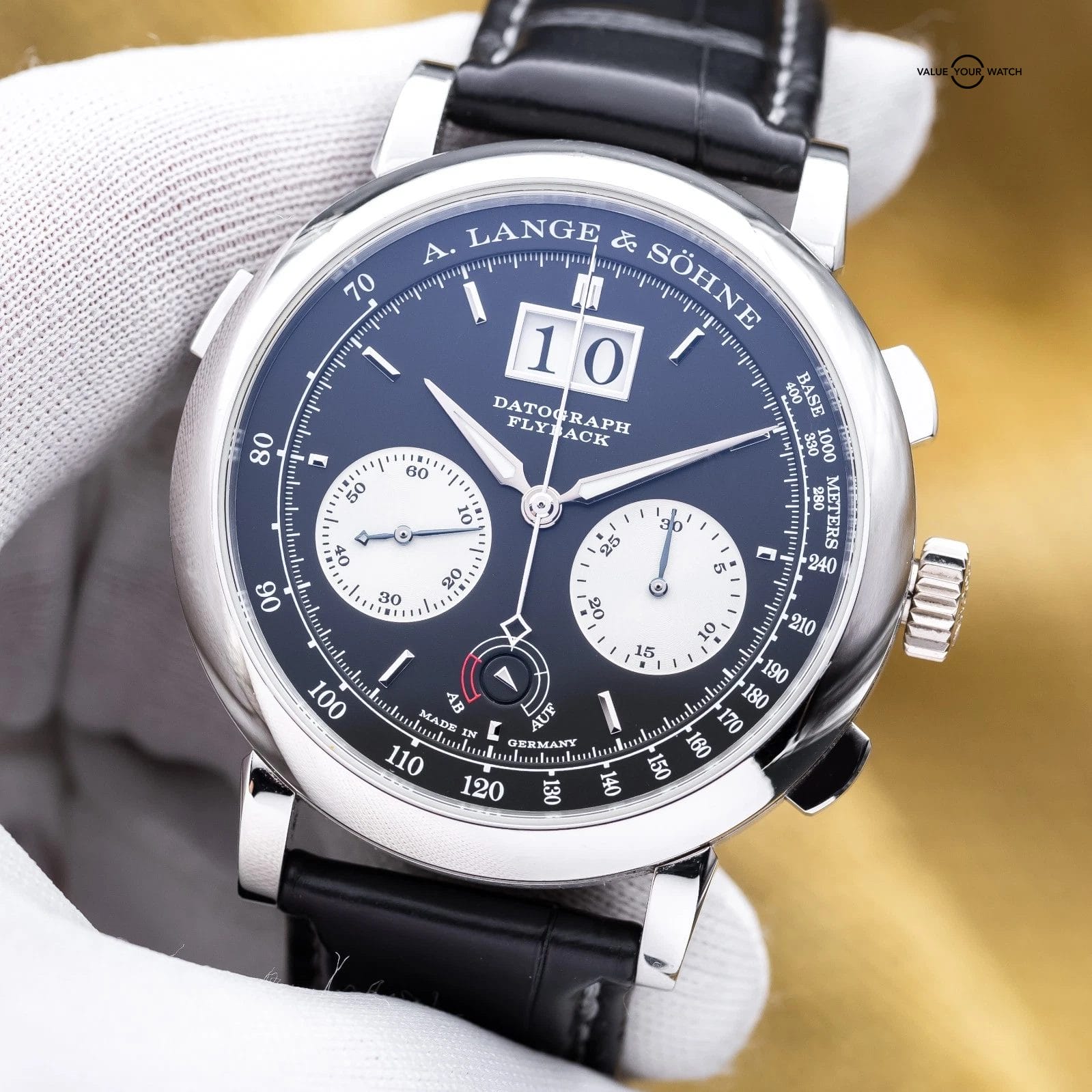 A. Lange & Söhne Datograph Up/Down Platinum 41mm Black Dial 405.035 - Full Set - Image 8
